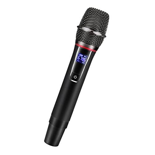 Matybobe Drahtloses Mikrofonsystem 10 Kanäle mit 1 Handmikrofon + 1 NI-Empfänger für Karaoke, Geschäftstreffen, Rede, Heimunterhaltung von Matybobe