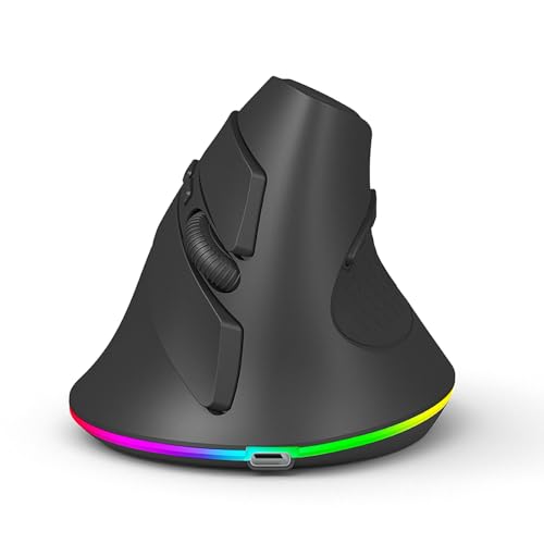 Matybobe Kabellose, Ergonomische Gaming-Maus für, Reduziert Ermüdung der Hand, Plattformübergreifende Kompatibilität mit BT5.1 (DREI-Mode) von Matybobe