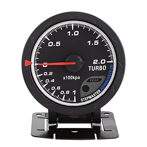 Matybobe LED Turbo Boost Gauge Universal 0-200KPA Racing Car Auto Black Shell von Matybobe