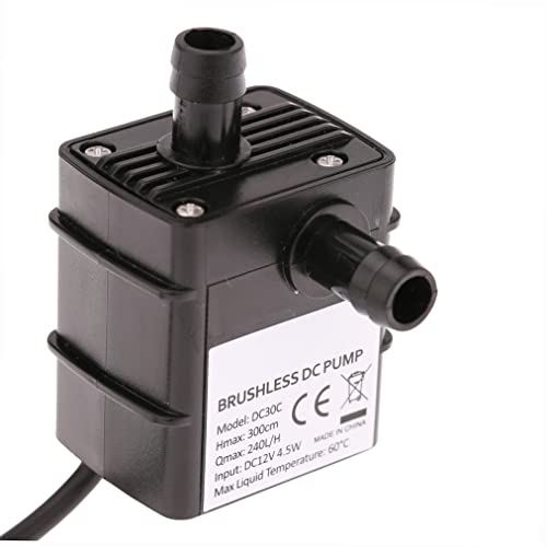 Matybobe Mini Wasserpumpe, Ultra-leise Brushless Wasser Ölpumpe Wasserdicht Tauchbrunnen Aquarium Umlauf 240L / H Lift 300cm, für Aquarium Teich Garten und Hydroponiksystem von Matybobe