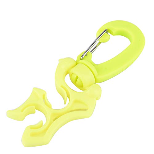Matybobe Scuba Diving Double BCD -Schlauchhalter -Clip -Regulierungsbehörde Retainer Haken Dive Schnorcheln Schwarzer Edelstahl PP 304 360 Drehet Gefaltet (Gelb) von Matybobe