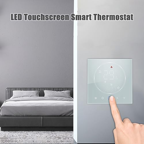 Matybobe Smart WiFi Thermostat 3A Digital Programmierbare LED Display Fußbodenheizung Temperatur Controller für Wasser Heizung Kompatibel mit Tmall Genie (Elektrische Erwärmung) von Matybobe