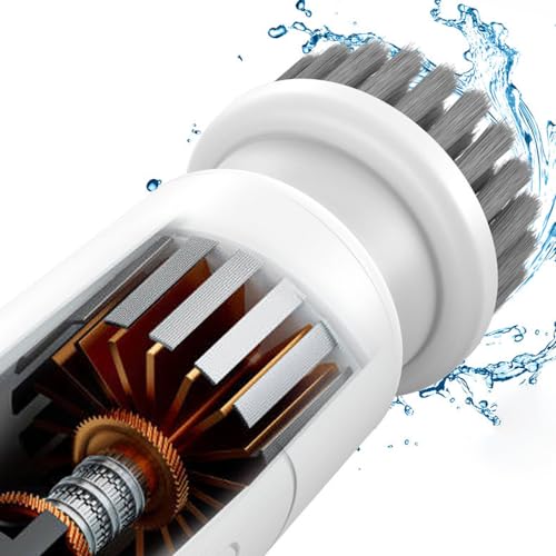 Matybobe Tragbares Multifunktionales Elektrisches Reinigungsbürste Effizienter IPX7 Wasserdicht USB Wiederaufladbare Küche Geschirrspülung Kabelless Handheld Elektrisch Reinigung Weiß von Matybobe