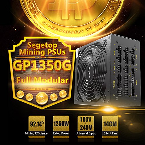 SEGOTEP 1250W GP1350G Full Modular ATX PC Computer Mining Netzteil Gaming PSU Crossfire Active PFC 93,8% Effizienz 80plus Gold von Matybobe