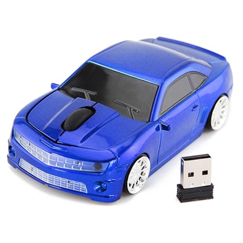 Sportauto -Form 2.4G Wireless Computer Maus Hoher Genauigkeitssensor für das Laptop -Gaming -Büro (Blau) von Matybobe