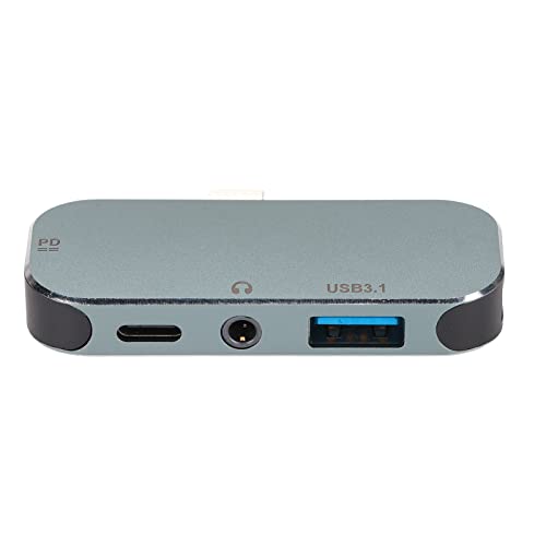 Typ -C -Hub 5 in 1 PD -Lade 10 Gbit/S 100W 3.5 Kopfhöreranschluss -Design USB C -Hub für Sieg für für OS X Silver Typ -C -Hub 5 in 1 PD -Lade 10 Gbit/S 100W 3.5 Kopfhöreranschluss -Design USB C -Hub für Sieg für für OS X Silver von Matybobe