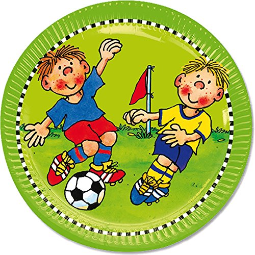 Mauder 8 Partyteller * Fussball - Fritz Flanke * vom Lutz 11282 // Geburtstag Kinder Kindergeburtstag Party Kinderparty Teller Pappteller von Mauder