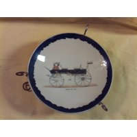 Hyalyn Porzellan China Break Kutsche-Pferd Transporation Sammlerstücke, Transport Platte von Maudesmercantile