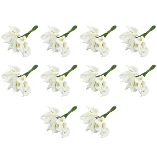 Mauedest 120 Stücke Mini Calla Künstliche Blumenstrauß Hochzeitsdekoration DIY Kranz Geschenk von Mauedest
