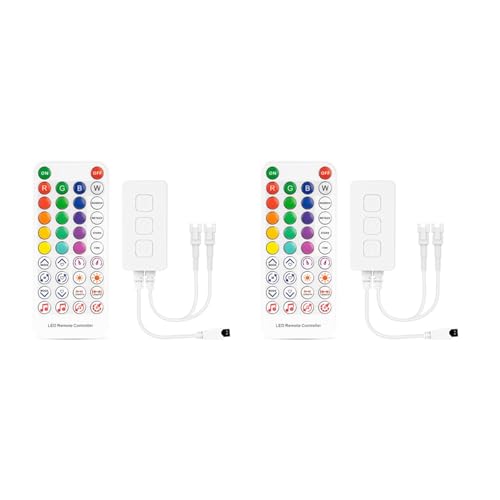 Mauedest 2 x SP611E WS2812B WS2811 Controller für LED-Streifen Musik Bluetooth IR38 APP Fernbedienung für Beleuchtung einer LED Adressierbar DC5V-24V Mauedest 2 x SP611E WS2812B WS2811 Controller für LED-Streifen Musik Bluetooth IR38 APP Fernbedienung für Beleuchtung einer LED Adressierbar DC5V-24V von Mauedest