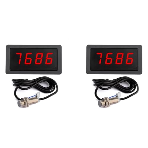 Mauedest 2X 9999RPM Digitaler Drehzahlmesser LED Zähler DC 8-24V Geschwindigkeitsmesser mit Schalter Sensor Magnet Hall NPN 5V Mauedest 2X 9999RPM Digitaler Drehzahlmesser LED Zähler DC 8-24V Geschwindigkeitsmesser mit Schalter Sensor Magnet Hall NPN 5V von Mauedest