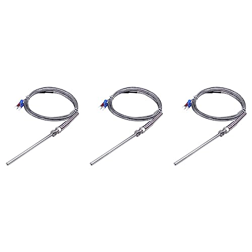 Mauedest 3 x RTD PT100 Edelstahl-Temperaturfühler 2 m 98 mm 3 Drähte -50-400 °C von Mauedest