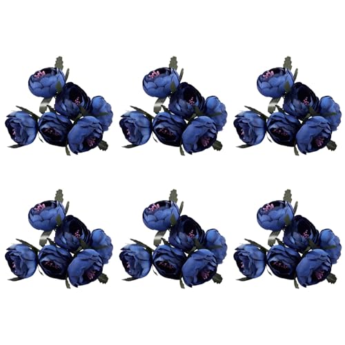 Mauedest 36Pcs/Lot Simulation Seidentuch Bouquet Braut Hält Blumen Dekorative Blumen (Königsblau Lila) Einzelblumendurchmesser Von Ca. 4,5 cm, Gesamtlänge Von Ca. 11 cm von Mauedest