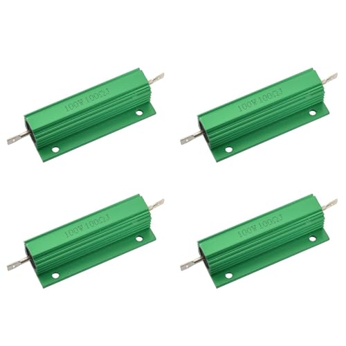 Mauedest 4 x Gehäuse 100 W Watt 100 Ohm Leistungswiderstand mit Draht umwickelt mit Aluminium von Mauedest