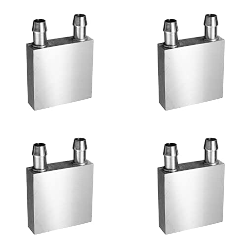 Mauedest 4 x Wasserkühlblock aus Aluminium 40 x 40 x 12 mm Kühlgerät für CPU-Kühler des Computers von Mauedest