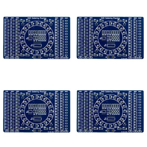 Mauedest 4 x rotierende LED SMD NE555 praktische Lötplatine Kit DIY Fanny Skill Training Kit DIY Elektronische Platine PCB Suit Mauedest 4 x rotierende LED SMD NE555 praktische Lötplatine Kit DIY Fanny Skill Training Kit DIY Elektronische Platine PCB Suit von Mauedest