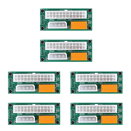 Mauedest 6 Stück Dual-PSU-Multi-Netzteiladapter, Add2Psu ATX 24 Pin A Molex 4 Pin für BTC Miner von Mauedest