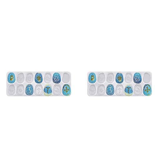 Mauedest Hexe Rune Form Harz Symbol Rune Brief Silikonform Symbol DIY Wort Form Harz Form Epoxidharz Charme 2Pcs von Mauedest
