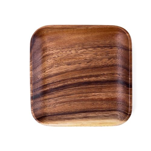 Mauedest Holzteller Nussbaum Holzteller Kuchen Dessert Obst Servieren Kleine Sushi Teller Set von Mauedest