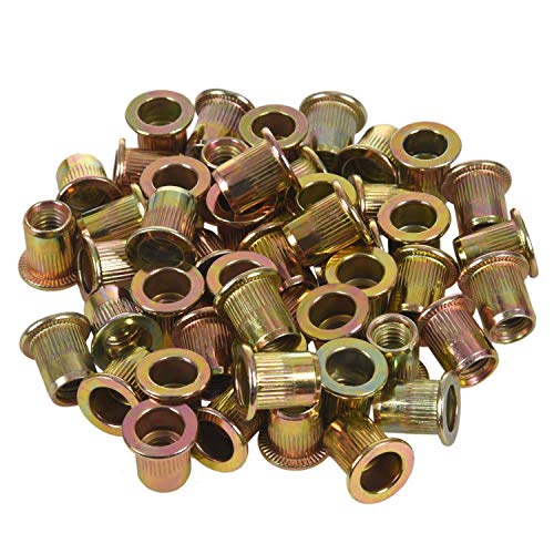 Mauedest M6X12Mm Flach Kopf Gewinde Niet Muttern Einsatz Muttern Befestigungs elementse 50 Stücke von Mauedest