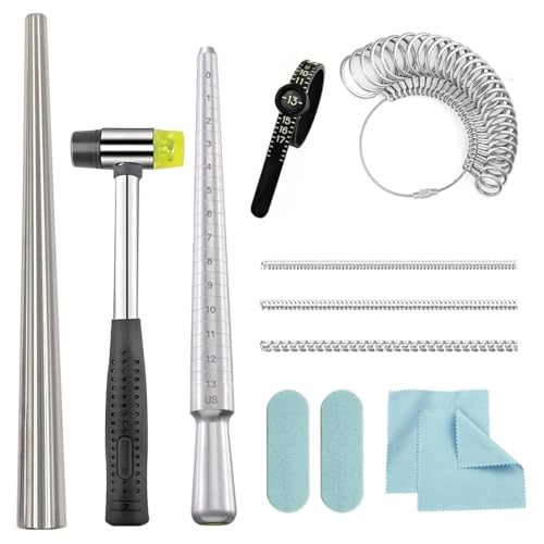Mauedest Ringspindel aus Metall Ring-Reparatur-Set mit Ringmessgerät Fixer Ring-Reparatur-Set zur Ringmessung Mauedest Ringspindel aus Metall Ring-Reparatur-Set mit Ringmessgerät Fixer Ring-Reparatur-Set zur Ringmessung von Mauedest