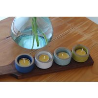 Reines Bienenwachs Teelichter 100% Nicht-Metallkernige Dochte Nicht-Paraffin Getaucht 6Er Set von MauiCandleMakers