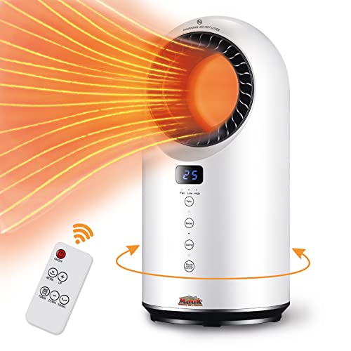 MAUK® Bladeless Fan Heater | Heizlüfter & Design Smart PTC Ventilator 2 in 1 | leise | mit Timer & Fernbedienung von Mauk
