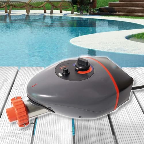 Mauk® Heat Drop® Poolheizung elektrisch 3000 W – Heizt bis 40 °C | 6–8 °C pro Stunde | Pool Heizer mit Thermostat & FI-Schutzschalter | Komplettset für Pool & Schwimmbad von Mauk