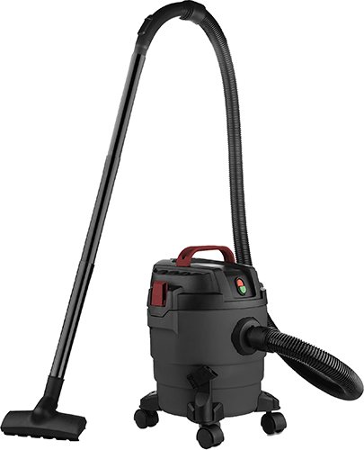 Mauk Nass-Trocken Sauger kompakt 1000W 10L Blasfunktion Schwarz | Staubsauger Blasfunktion | Push&Clean | Industrie-Sauger von Mauk