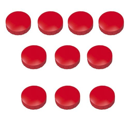 30x Magnete, weiß Ø 24mm, Haftmagnete für Whiteboard, Kühlschrankmagnet, Magnettafel, Magnetwand, Magnet Rund (Ø 24mm | 30 Stück, rot) von Maul