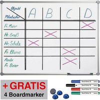 AKTION: MAUL Whiteboard 2000 MAULpro 240,0 x 120,0 cm weiß spezialbeschichteter Stahl + GRATIS 4 Boardmarker farbsortiert und 4 Kugelmagnete blau von Maul