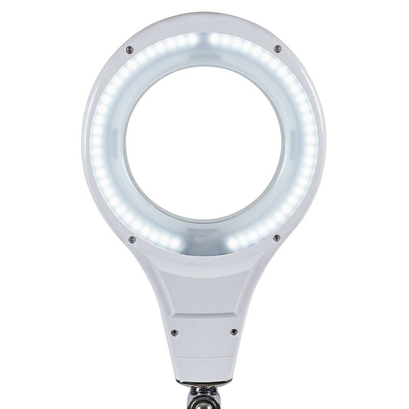 LED-Arbeitsplatzleuchte MAULmakro, weiß, 46 cm, Standfuß von Maul
