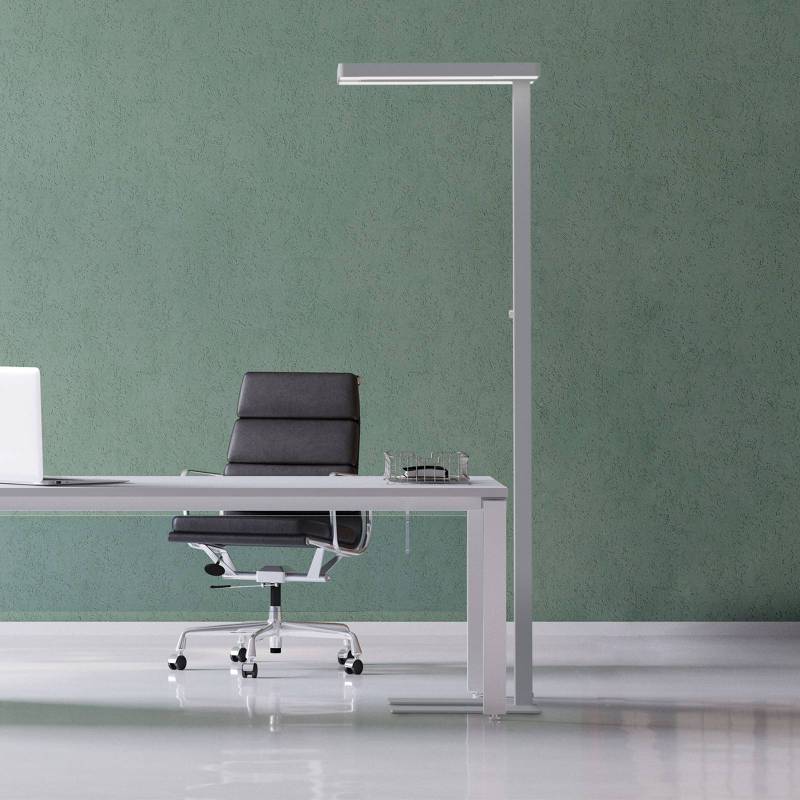 LED-Stehlampe MAULjaval, silberfarben, 196 cm, Standfuß dim von Maul
