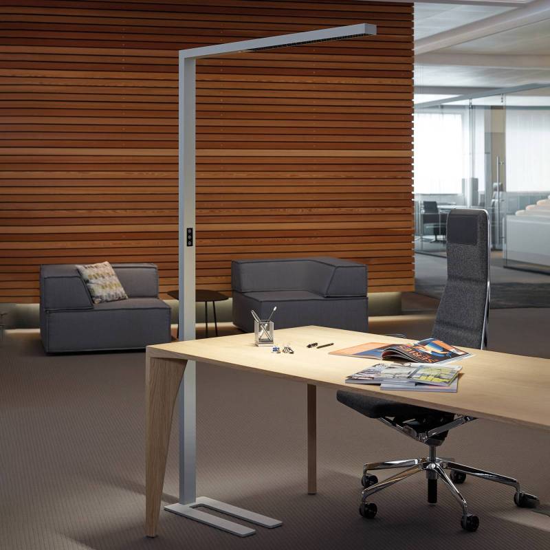 LED-Sensor-Stehlampe MAULsirius, silber, CCT, dim, Standfuß LED-Sensor-Stehlampe MAULsirius, silber, CCT, dim, Standfuß von Maul