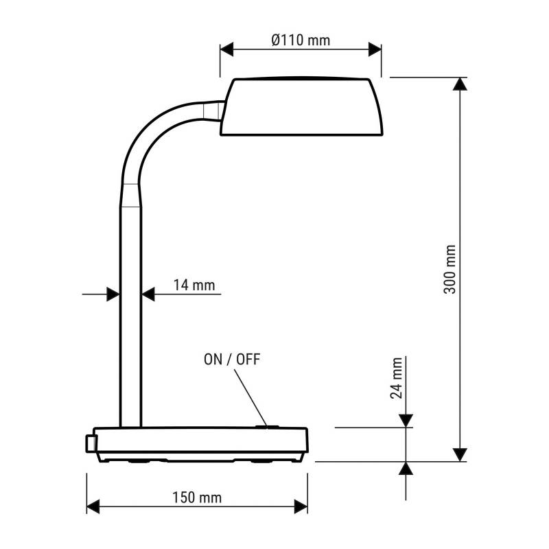 LED-Tischleuchte MAULabby, rot, Kunststoff, Höhe 30 cm von Maul