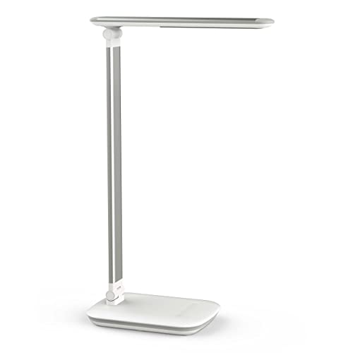 Maul LED-Tischleuchte MAULjazzy | Schreibtischlampe dimmbar | Arbeitsplatzleuchte inkl. USB Typ A Anschluss | Schreibtischlampe mit 4000K | Lampe für Schreibtisch, Tisch, Büro | Weiß von MAUL