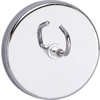 Maul - Magnet (ø x h) 52 mm x 31 mm rund, mit Haken Silber 1 St. 6155596 von Maul