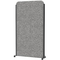 MAUL Akustik-Trennwand MAULcocoon  9701189, dunkelgrau 100,0 x 182,0 cm mit Rollen von Maul