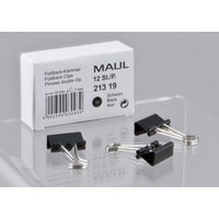 MAUL Foldbackklammern Multiclips 19mm schwarz 12st. 2131990 schwarz 1.9 cm von Maul