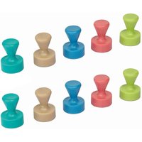 MAUL Kegelmagnete Ø 1,2 x 1,6 je 2x türkis, braun, blau, rot, grün von Maul