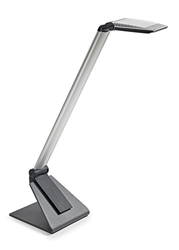 MAUL Schreibtischlampe MAULsolaris | Moderne Designlampe mit homogener Lichtverteilung und Blendschutz | Schreibtischlampe LED mit 4000 Kelvin | Verbessertem Thermo-Management | Silber MAUL Schreibtischlampe MAULsolaris | Moderne Designlampe mit homogener Lichtverteilung und Blendschutz | Schreibtischlampe LED mit 4000 Kelvin | Verbessertem Thermo-Management | Silber von Maul