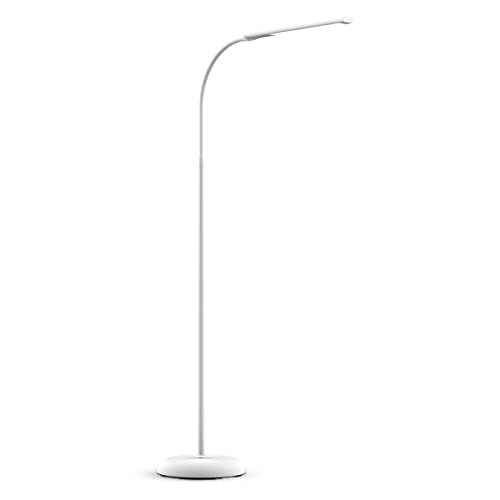 Maul LED-Standleuchte MAULpirro | LED Lampe dimmbar | Elegante Arbeitsplatzleuchte fürs Büro und Zuhause | Energieeffiziente & dimmbare Stehleuchte mit 3000K Farbtemperatur | Weiß von Maul