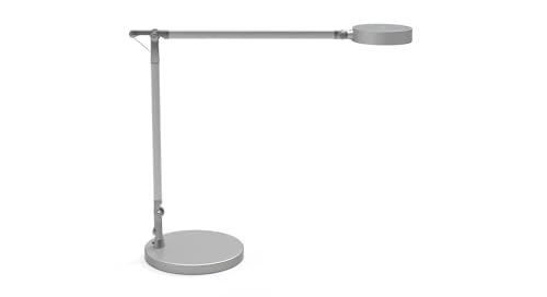 MAUL LED-Tischleuchte MAULgrace colour vario, dimmbar – hochwertige Büro Arbeitsplatzleuchte mit Doppelarm – Design Schreibtischlampe mit 3000-6500K Farbtemperatur – silber von MAUL