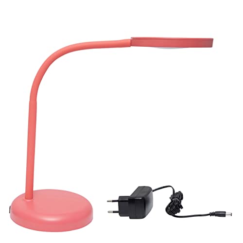 Maul LED-Tischleuchte MAULjoy – kleine Arbeitsplatzleuchte für Homeoffice und Schüler-Schreibtisch – flexible Schreibtischlampe mit 3000K Farbtemperatur – Touch of rose von Maul