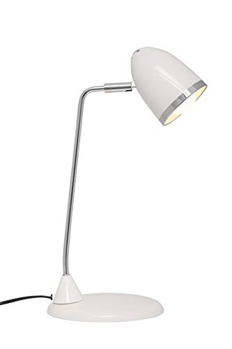 MAUL LED Tischleuchte Maulstarlet | LED Leuchte für Büro und Homeoffice im Vintage Look | Stilvolle Leuchte aus Metall mit 3000K Farbtemperatur | Stabiler Standfuß für Schreibtisch | Weiß von Maul