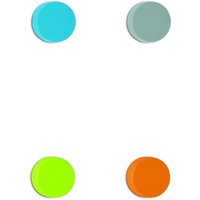 MAUL Magnete Ø 1,46 x 0,9 je 2x blau, grau, grün, orange von Maul