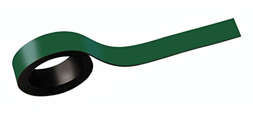 MAUL Magnetstreifen 1,5 x 100cm (2 Stück) | Magnetband selbsthaftend auf magnetischen Oberflächen | Magnetklebeband individuell zuschneidbar | Beschriftbar mit Marker | Grün von MAUL
