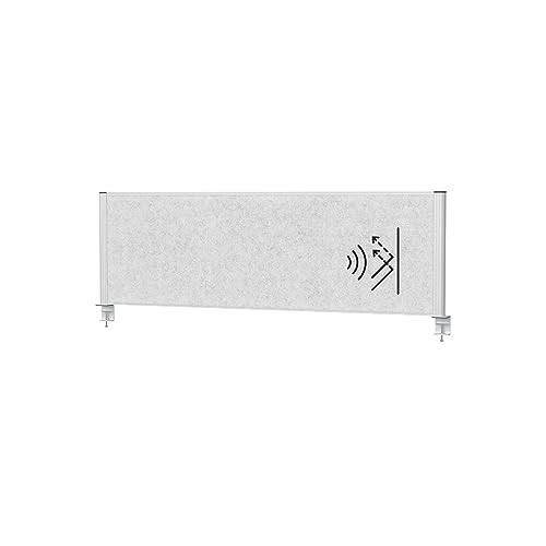 MAUL Tisch Trennwand Akustik MAULconnecto 160x50cm | Raumteiler für Schreibtisch |In Büro und Praxis | Raumtrenner mit Klemmfuß| Ideal als Sichtschutz und Schallschutz |Allergikerfreundliches Vlies von Maul