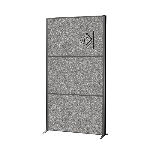 MAUL Trennwand Akustik MAULconnecto 180x100cm | Raumteiler für Büro und Schreibtisch | Freistehender Raumtrenner mit Standfüßen | Ideal als Sichtschutz und Schallschutz |Allergikerfreundliches Vlies von MAUL
