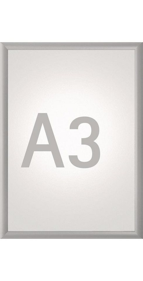 Maul Bilderleiste Klapprahmen Plakatmaß DIN A3 aluminium eloxiert von Maul